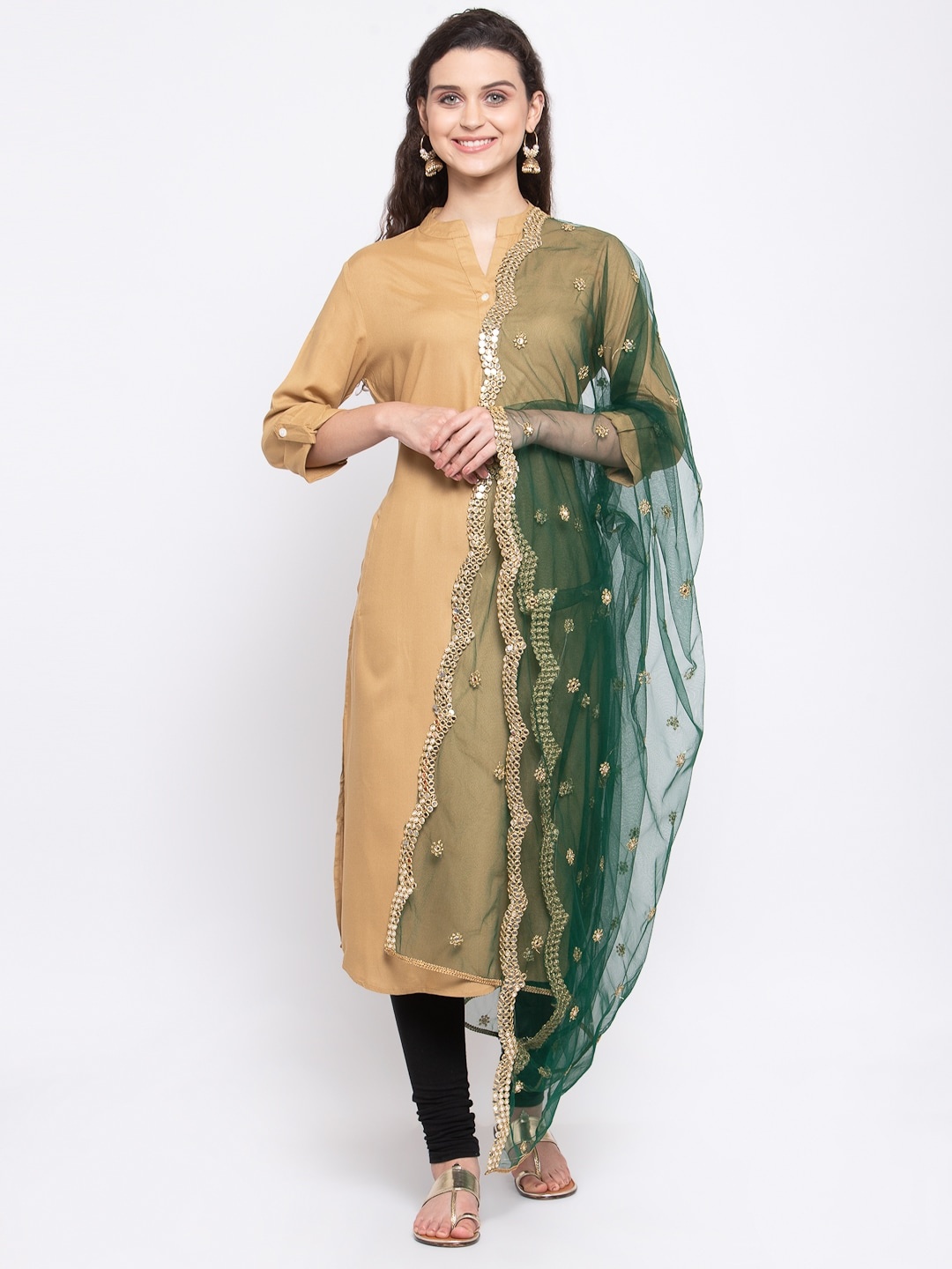 

studio rasa Women Green Embroidered