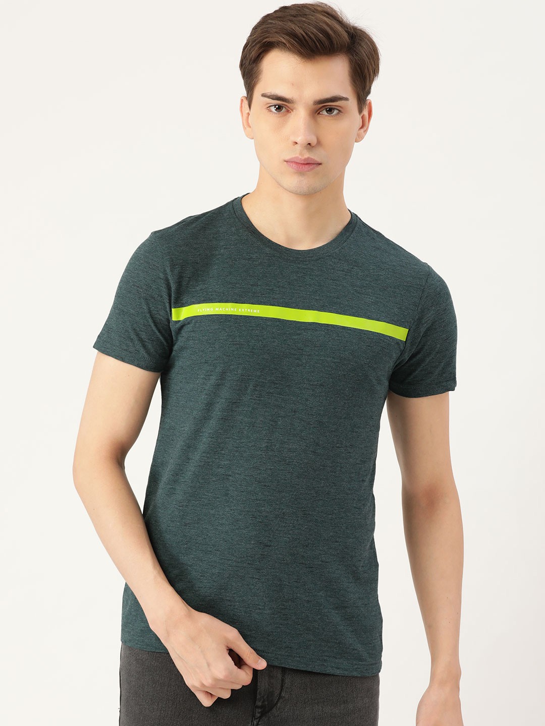 

Flying Machine Men Teal Green T-shirt