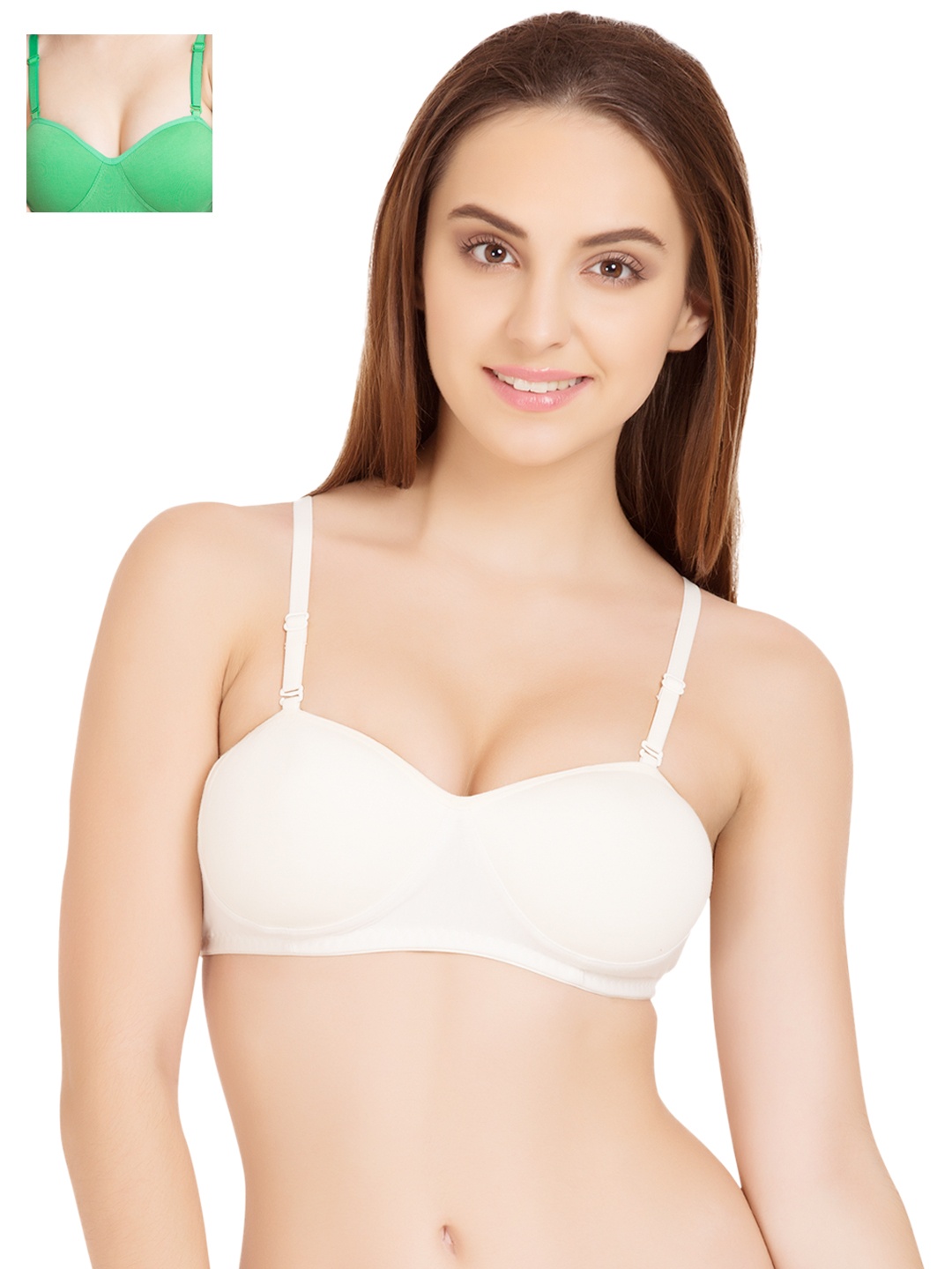 

Tweens Pack of 2 Seamless T-shirt Bras TW1201, Green