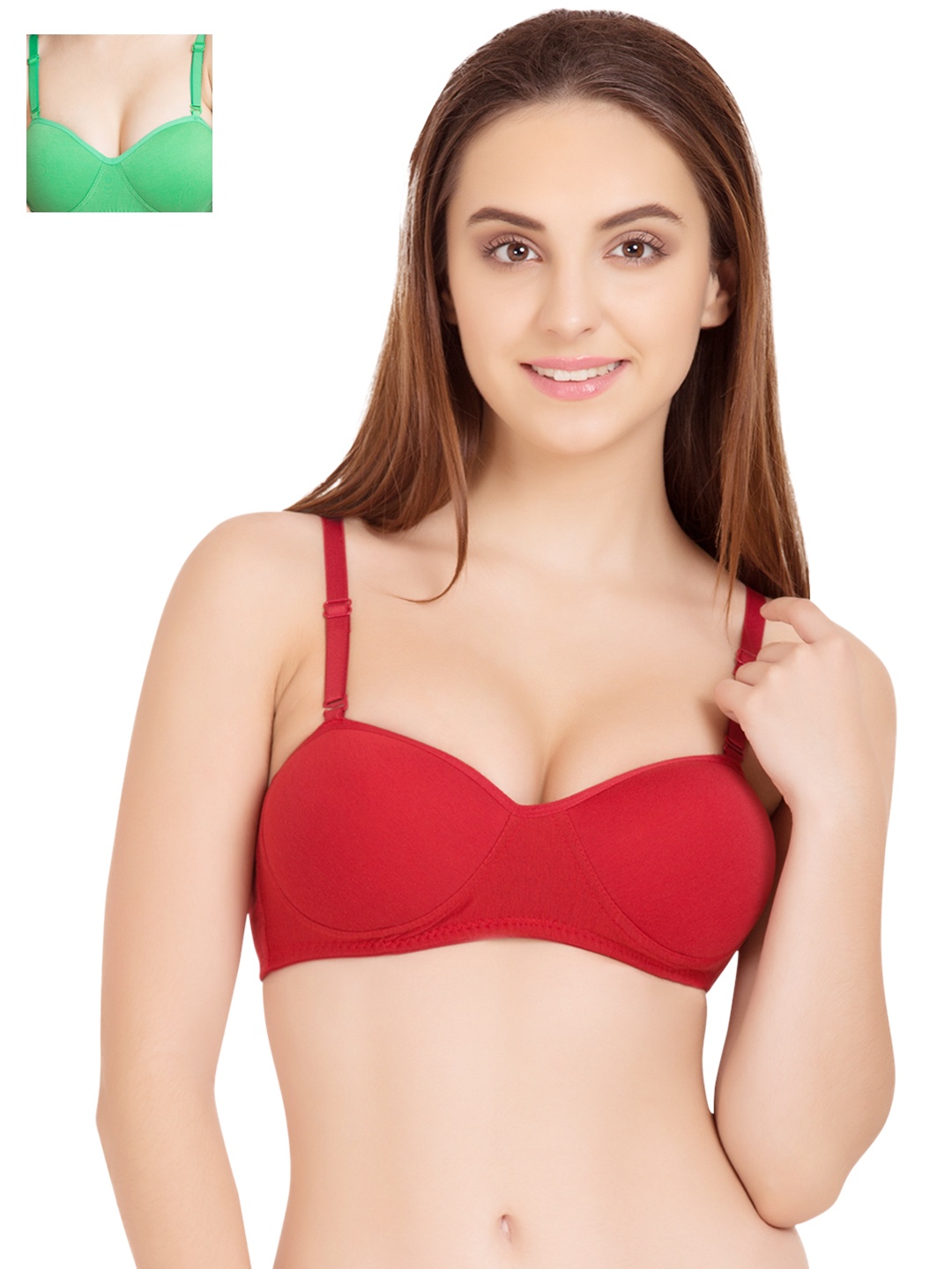 

Tweens Pack of 2 Seamless T-shirt Bras TW1201, Green