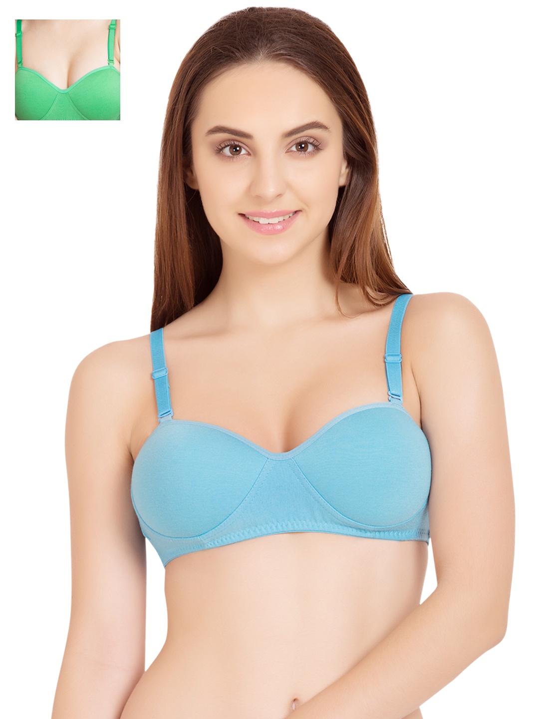 

Tweens Pack of 2 Seamless T-shirt Bras TW1201, Green