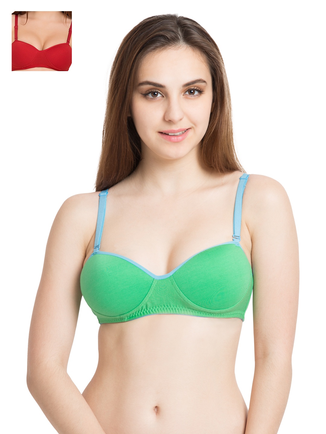 

Tweens Pack of 2 T-shirt Bras TW1201, Red