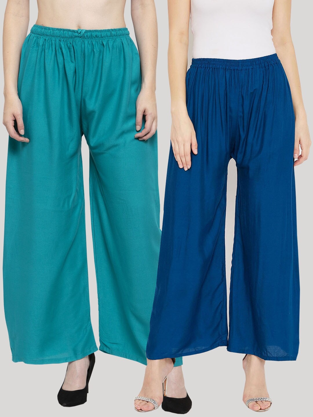 

Clora Creation Women Blue 2 Woven Palazzos