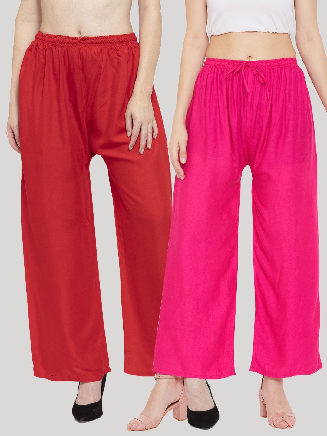 

Clora Creation Women Red & Pink 2 Palazzos