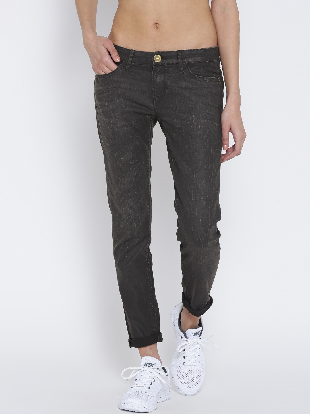 

Tokyo Talkies Charcoal Grey Skinny Fit Stretchable Jeans