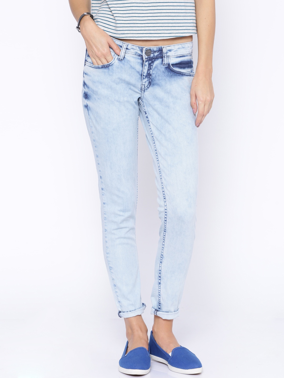 

Tokyo Talkies Blue Stretchable Jeans