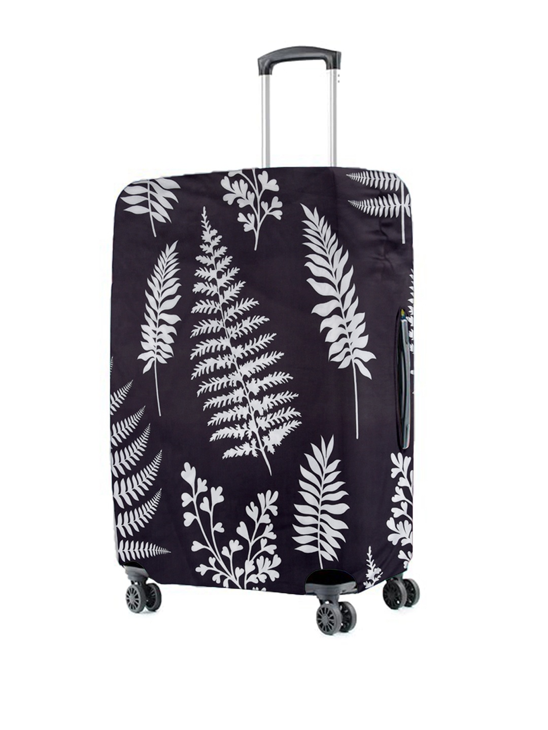 

Cortina Navy Blue & White Printed Protective Medium Trolley Bag Cover