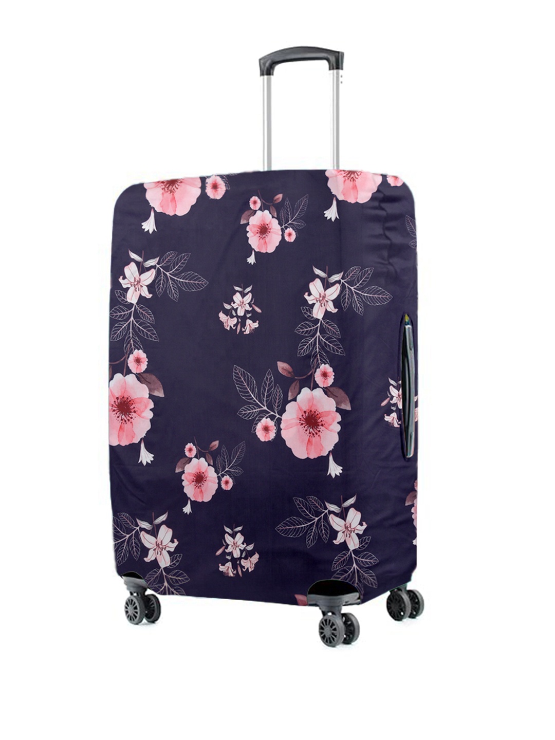 

Cortina Navy Blue & Pink Printed Protective Trolley Bag Cover