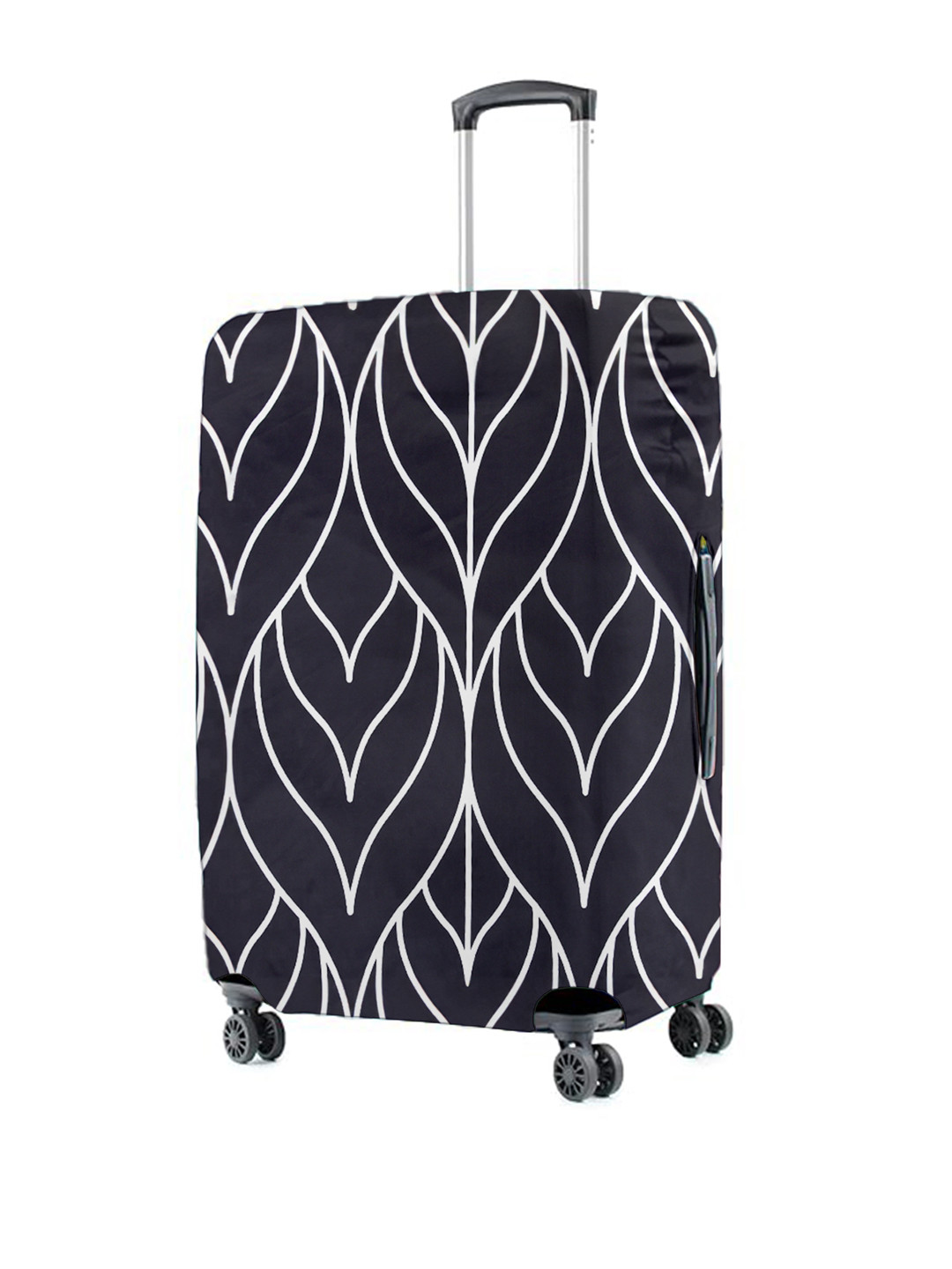 

Cortina Blue & White Printed Protective Large Trolley Bag Cover, Black
