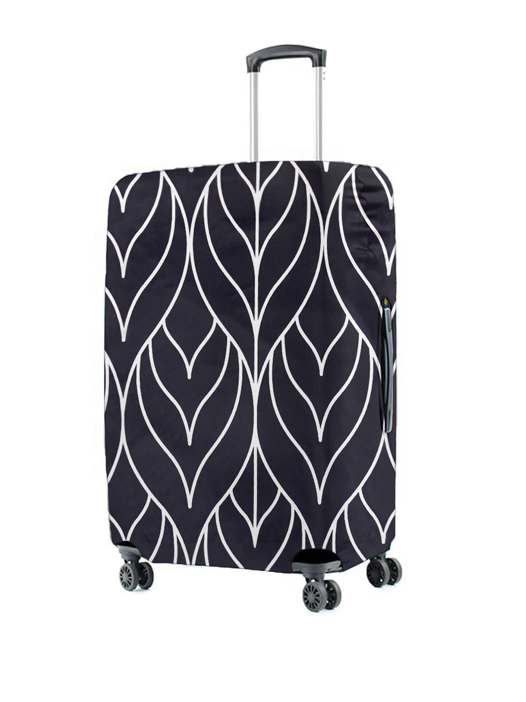 

Cortina Blue & White Printed Protective Medium Trolley Bag Cover, Navy blue