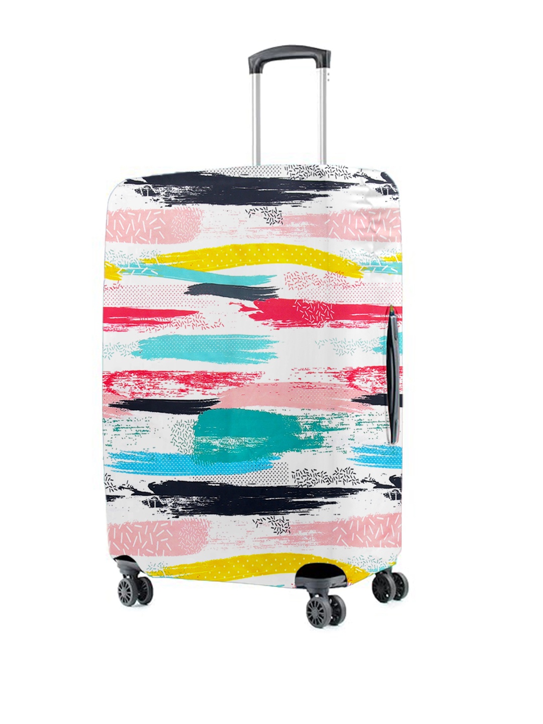 

Cortina Multicoloured Printed Protective Small Trolley Bag Cover, White