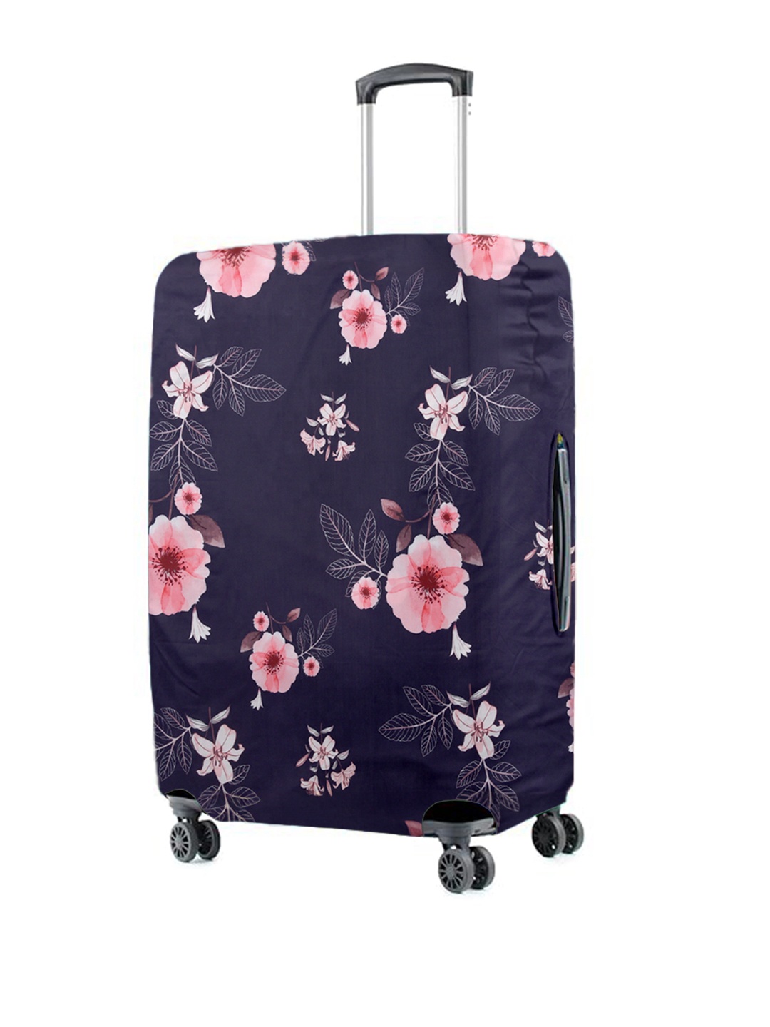 

Cortina Navy Blue & Pink Printed Protective Medium Trolley Bag Cover