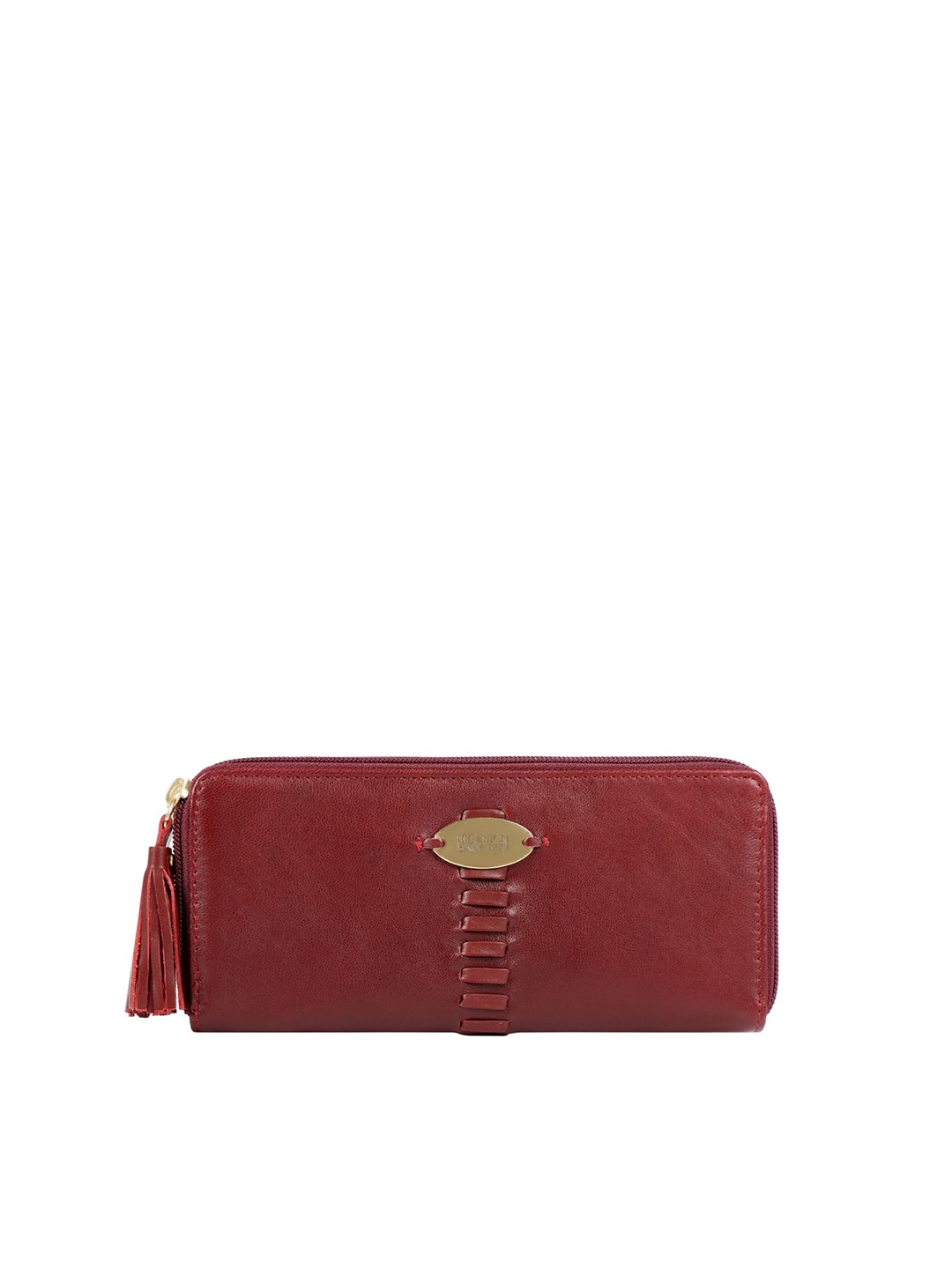 

Hidesign Women Maroon Textured Zip Around Wallet
