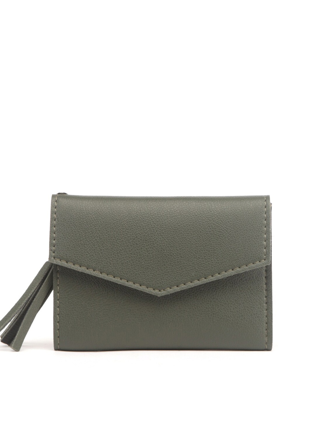 

IMARS Women Green Textured Envelope Wallet