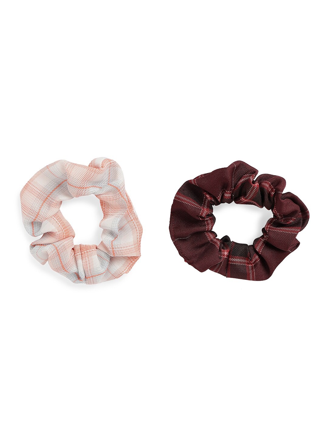 

20Dresses Set Of 2 Printed Scrunchies, Brown