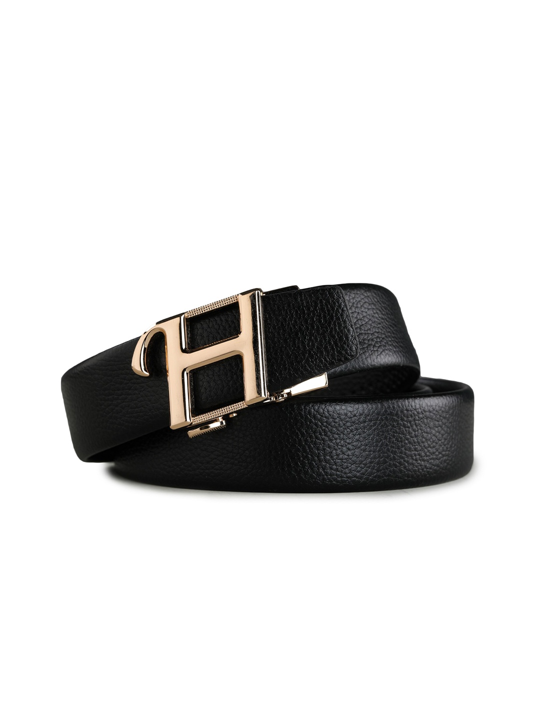 

Kastner Men Black Solid H Buckle Belt