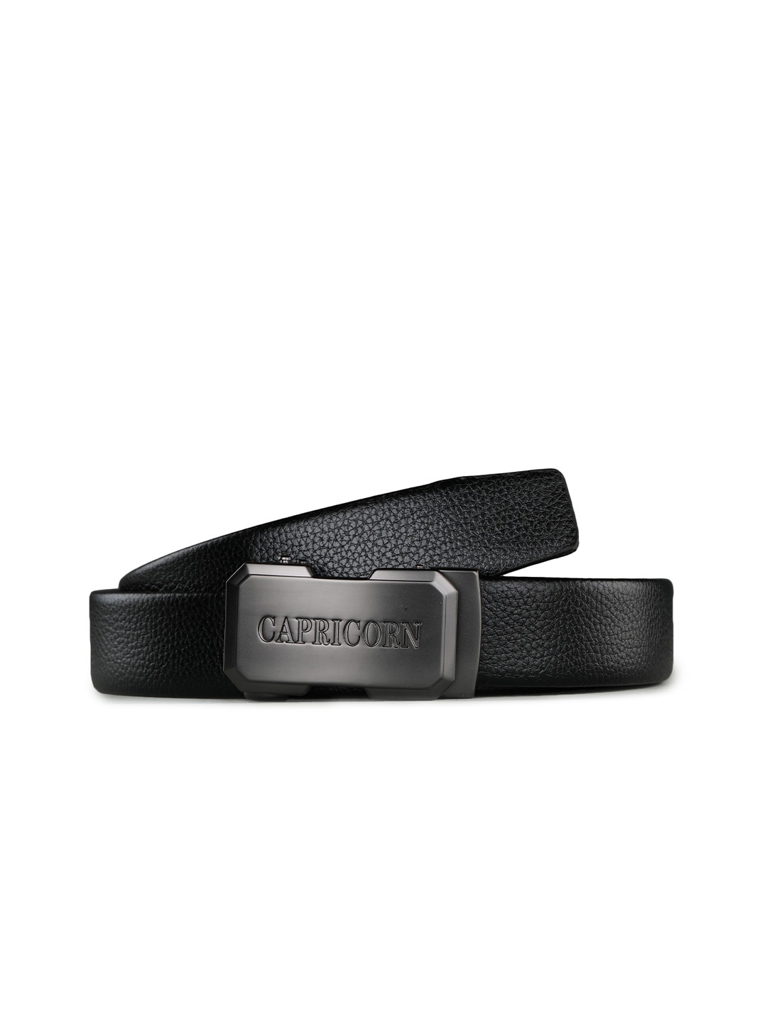 

Kastner Men Black Solid Capricorn Buckle Belt