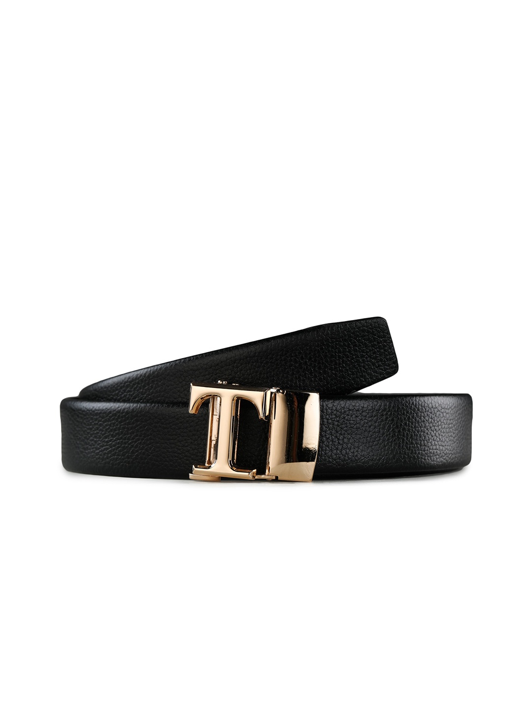 

Kastner Men Black Solid T Buckle Belt