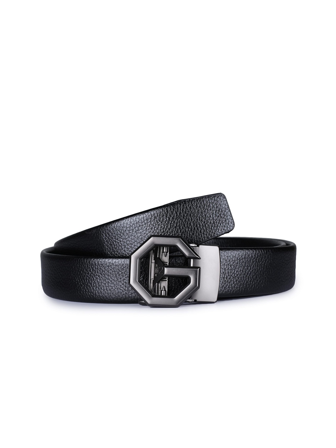 

Kastner Men Black Solid G Buckle Belt