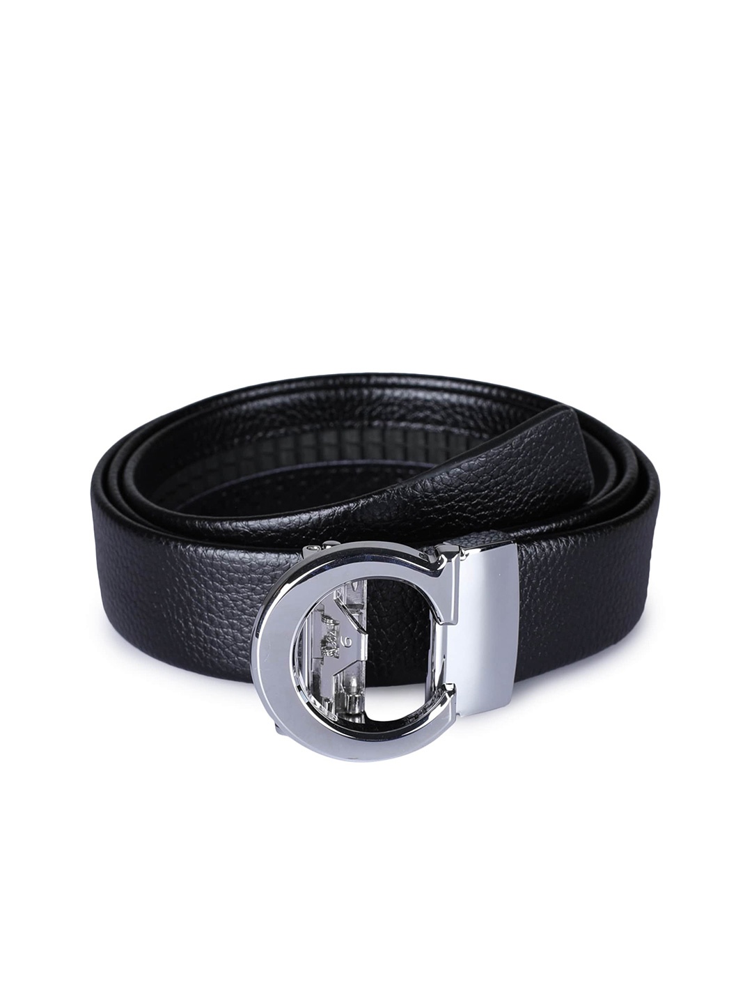 

Kastner Men Black Solid C Buckle Belt