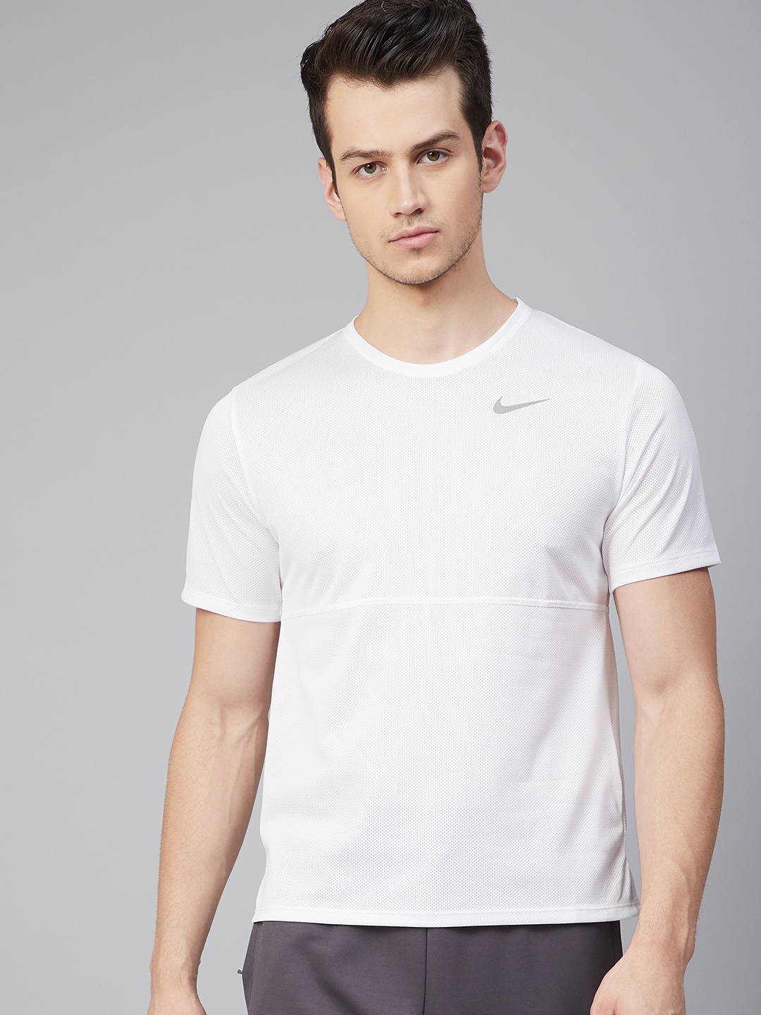 

Nike Men White DF RUN Running T-shirt