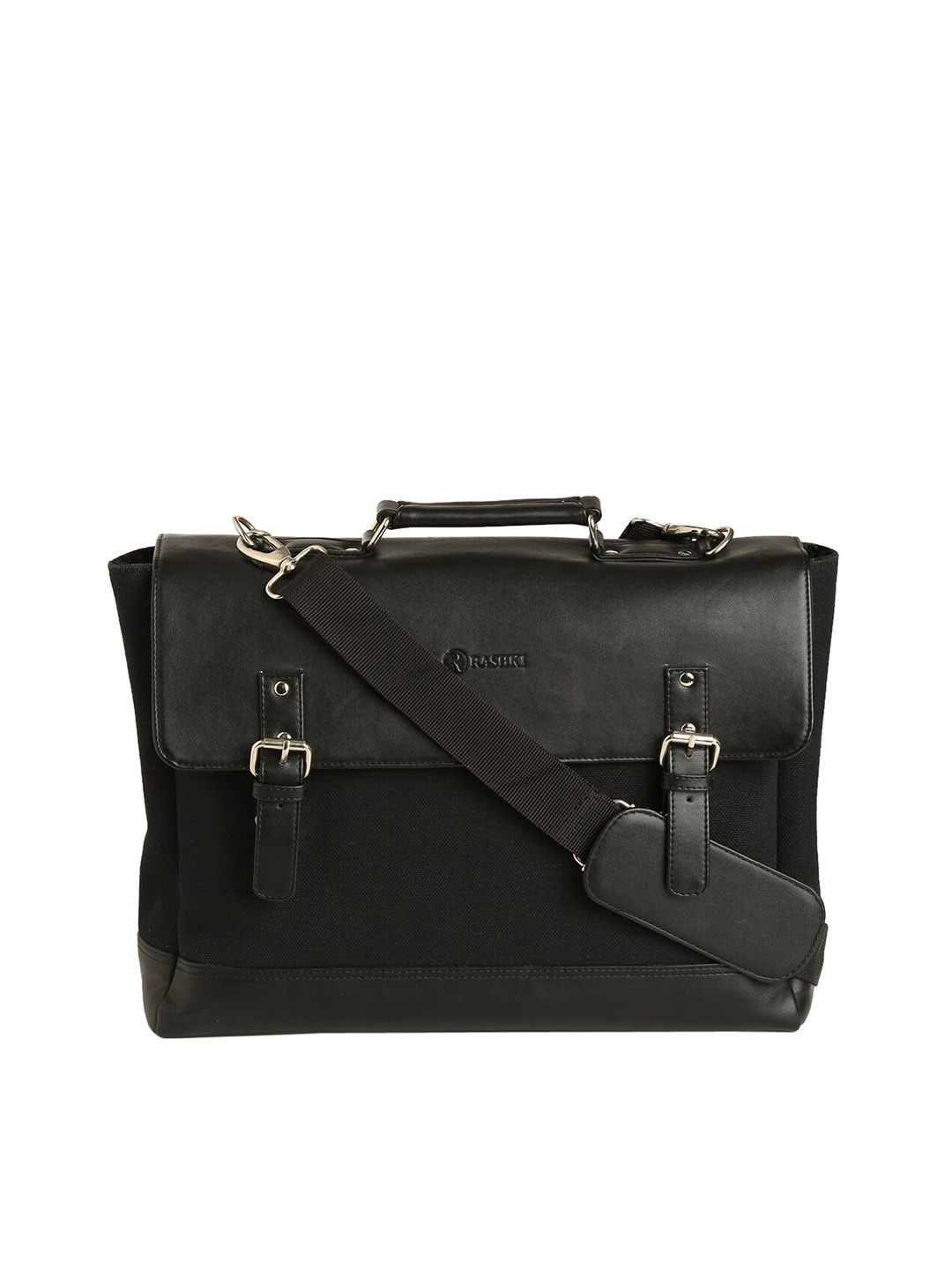 

RASHKI Unisex Black Textured 15 Inch Sustainable Laptop Bag