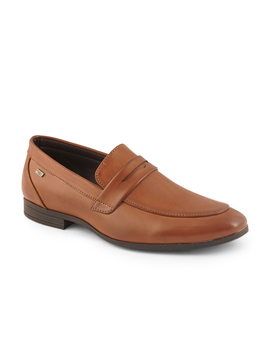 

ID Men Brown Solid Slip-on Leather Formal Shoes