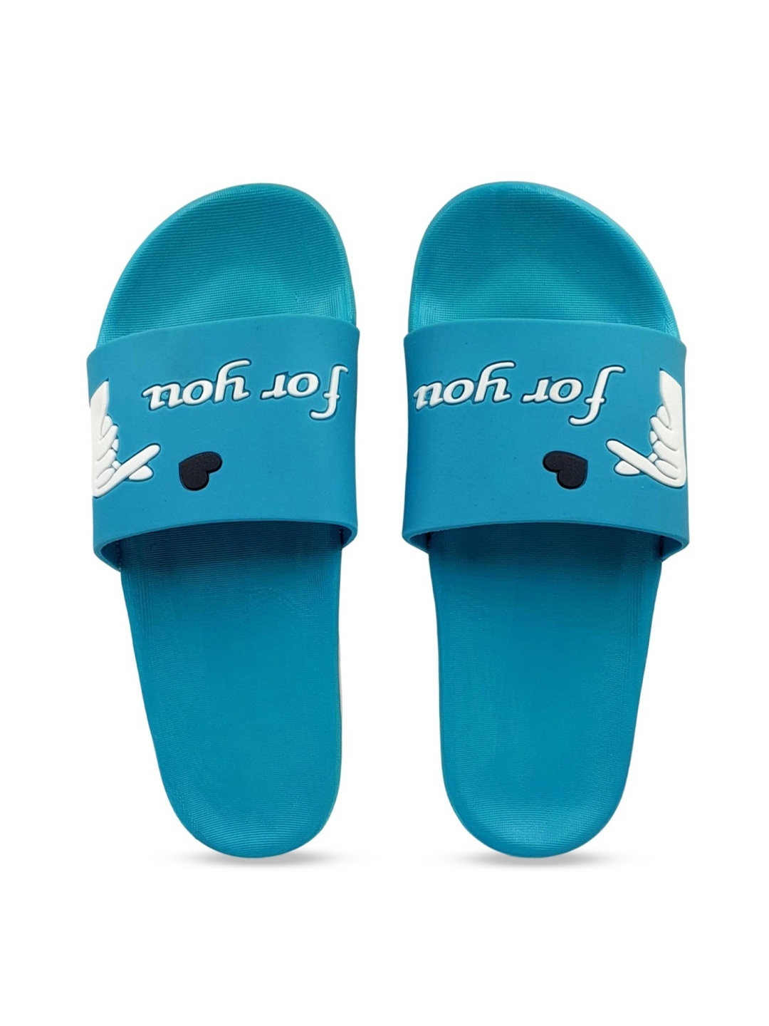 

Pampy Angel Women Teal Blue Printed Water Resistant Sliders