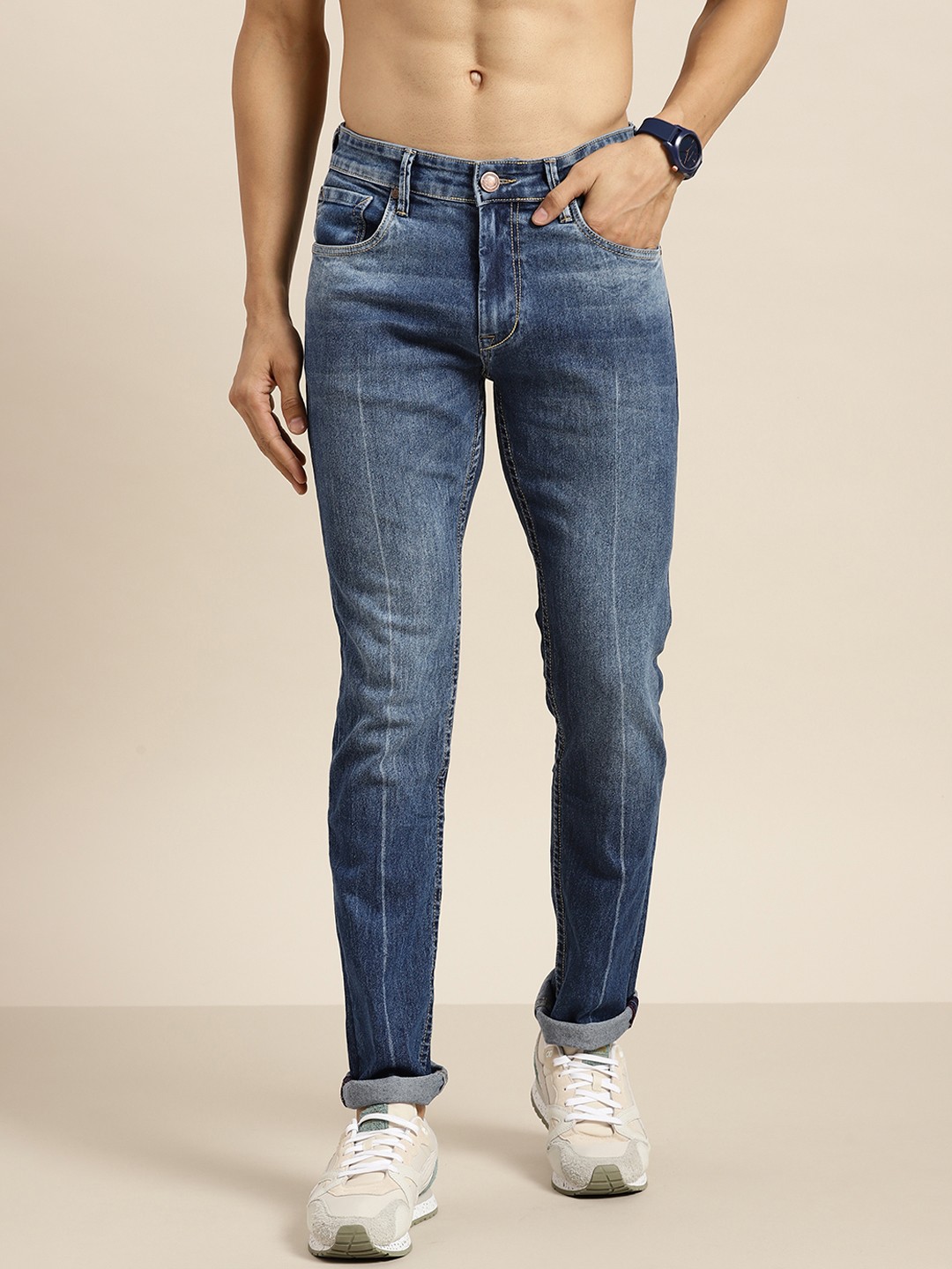

Moda Rapido Men Blue Faded Slim Fit Mid Rise Stretchable Jeans