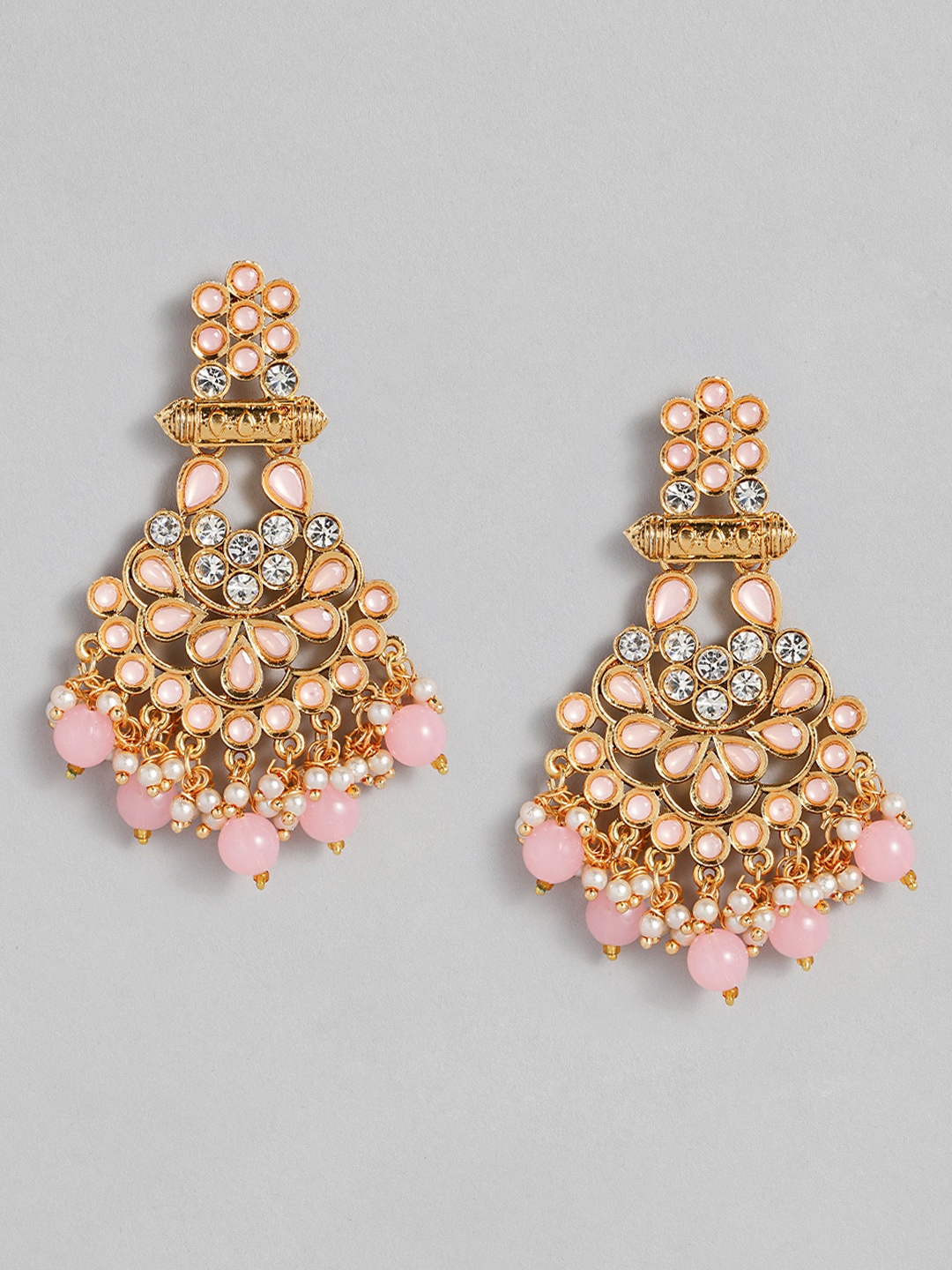 

justpeachy Gold-Plated & Pink Classic Drop Earrings