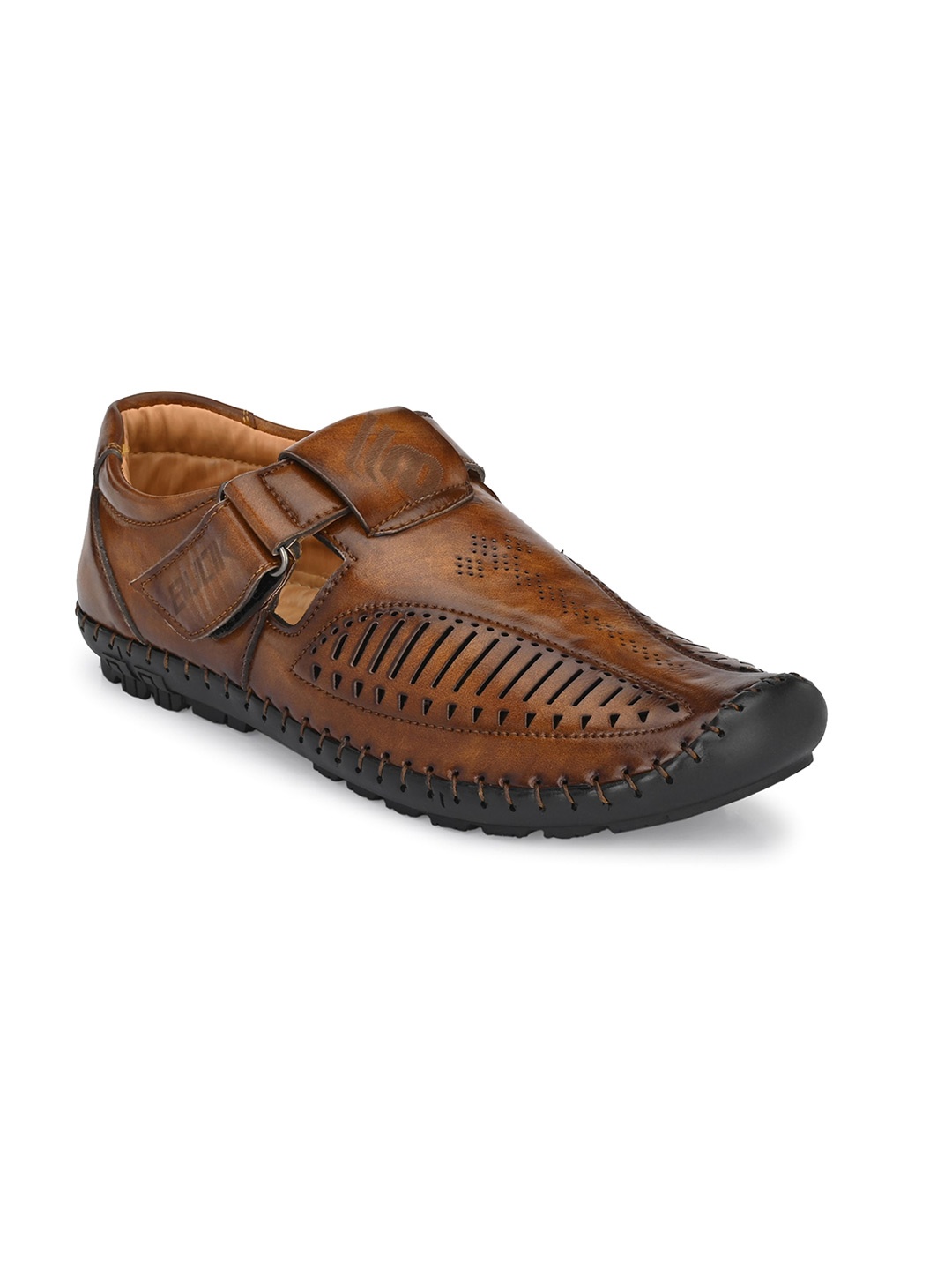 

BUCIK Men Tan Brown Shoe-Style Sandals