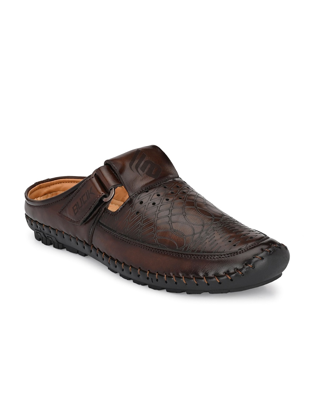 

BUCIK Men Brown Comfort Sandals