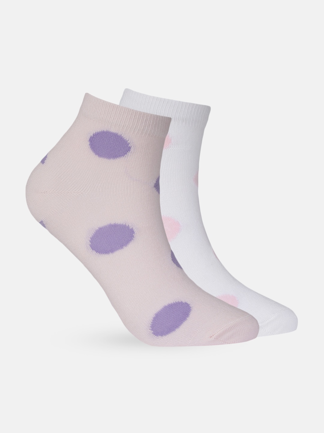 

DressBerry Women Set of 2 Ankle-Length Socks, Pink