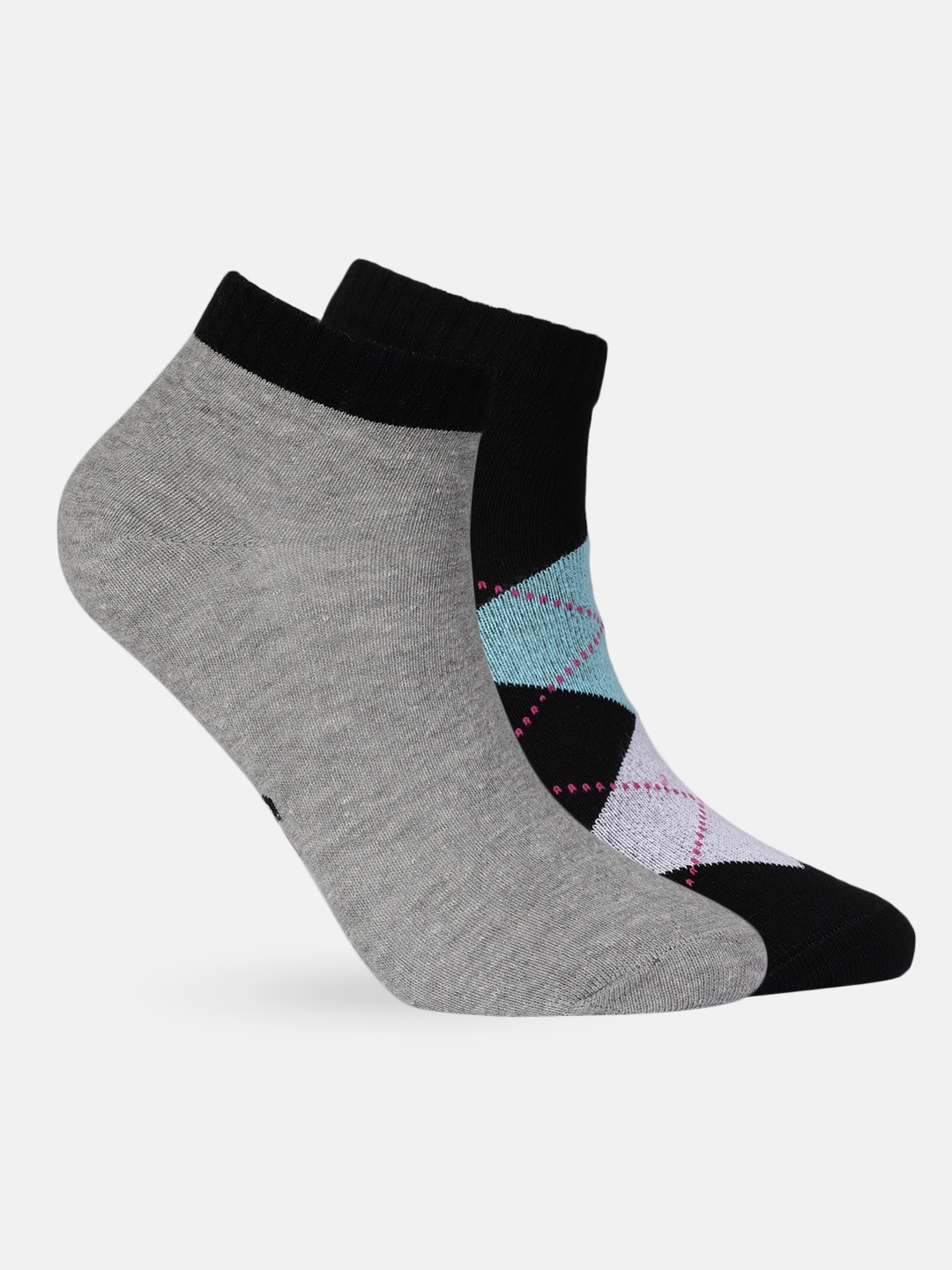 

DressBerry Women Set of 2 Ankle-Length Socks, Black