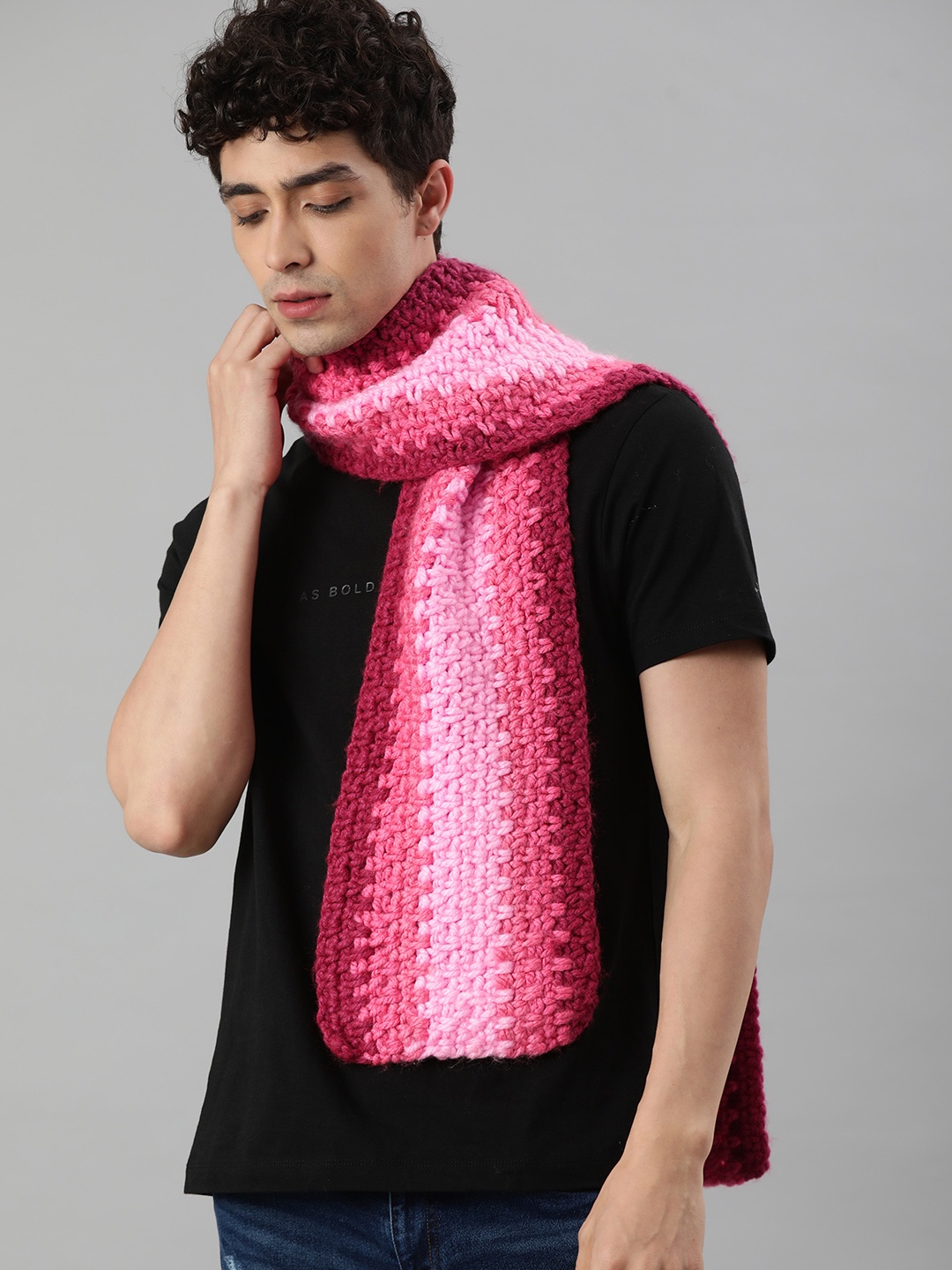 

Magic Needles Unisex Pink Scarf