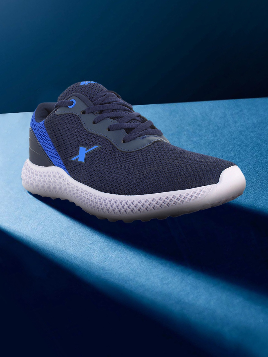 

Sparx Men Navy Blue Mesh Running Shoes