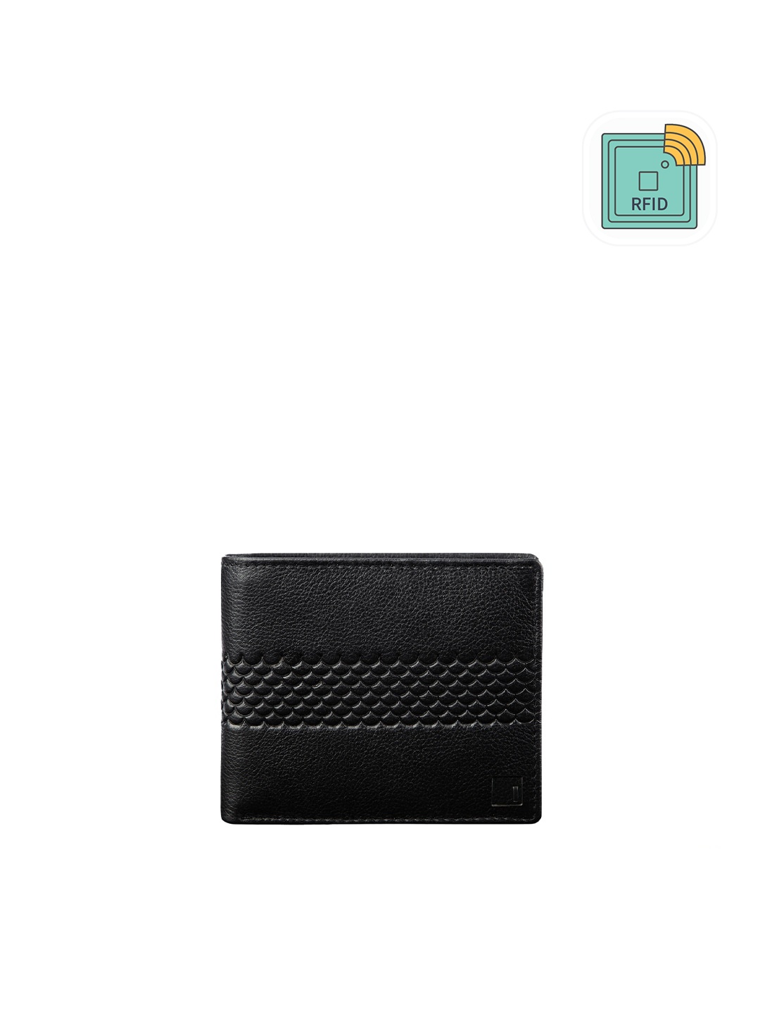 

Impulse Men Black Textured Genuine Leather Two Fold Wallet