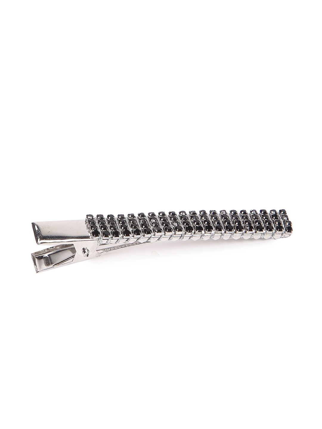 

FOREVER 21 Silver-Toned Embellished Alligator Hair Clip