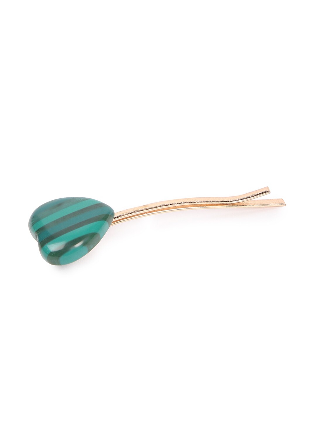 

FOREVER 21 Gold-Toned & Green Bobby Pins