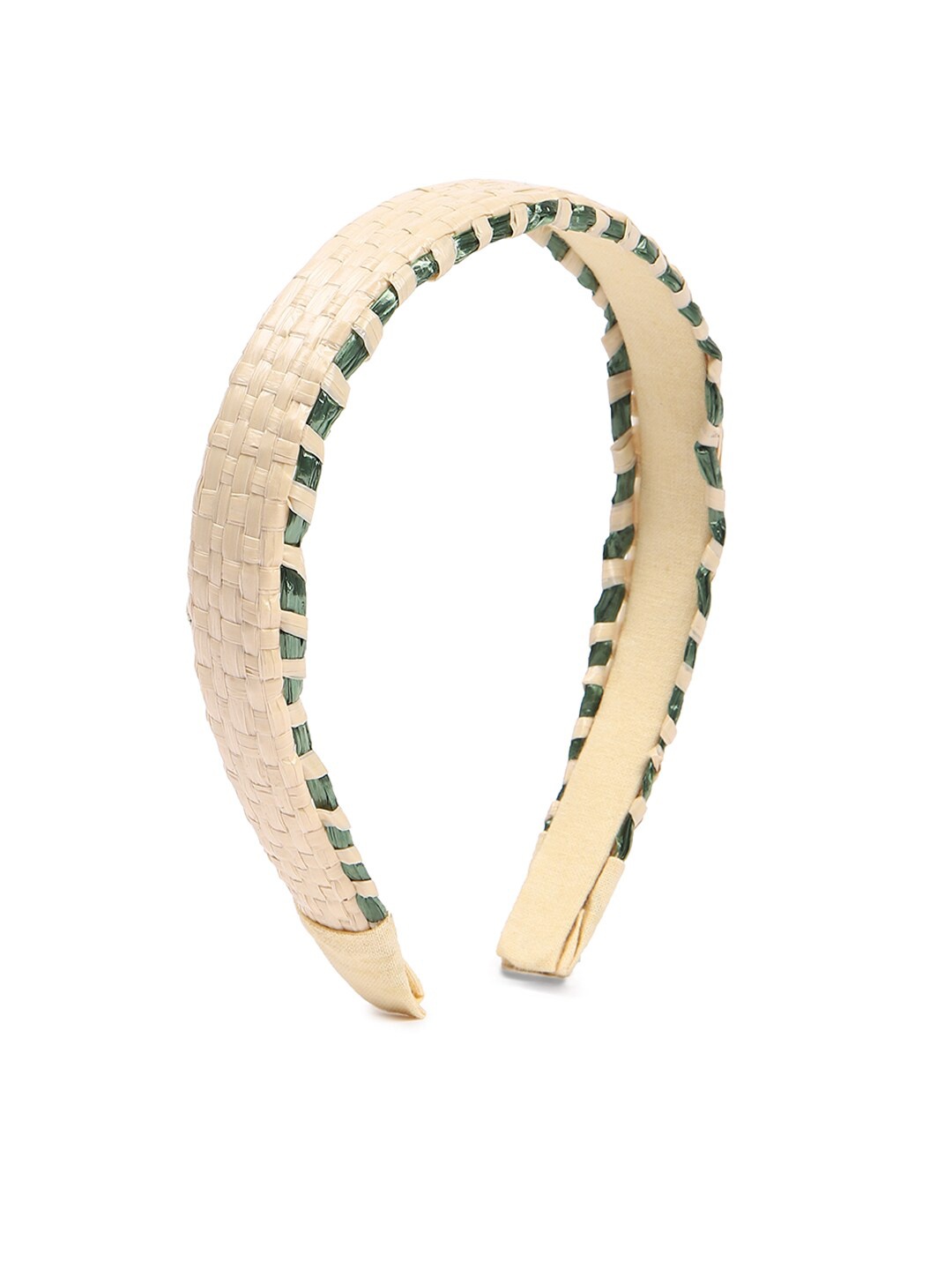 

FOREVER 21 Beige & Green Embellished Hairband