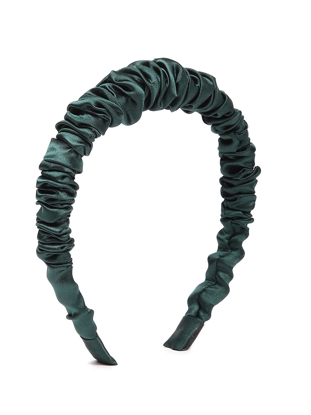 

FOREVER 21 Green Ruched Satin Headband