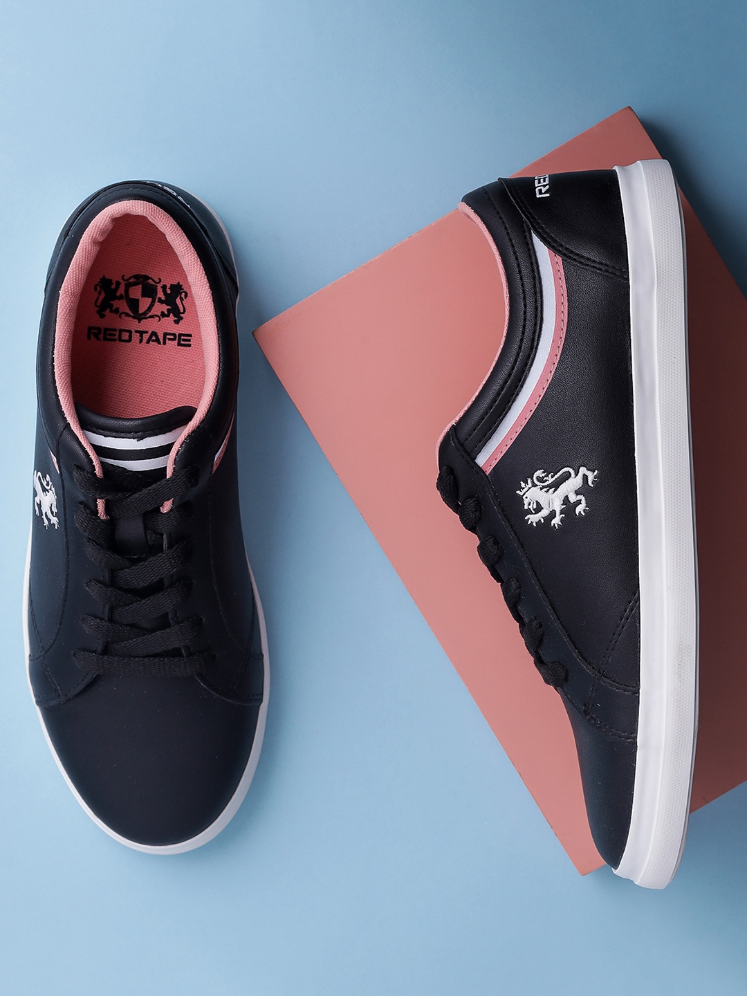 

Red Tape Women Black Solid Sneakers