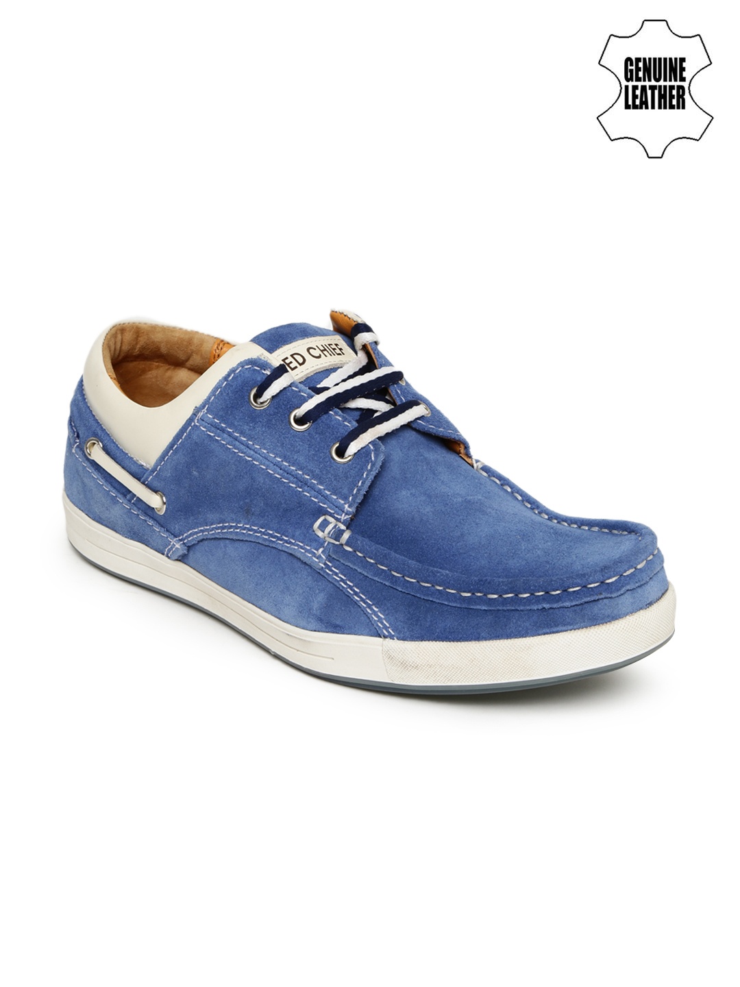 

Red Chief Men Blue Suede Boat Shoes