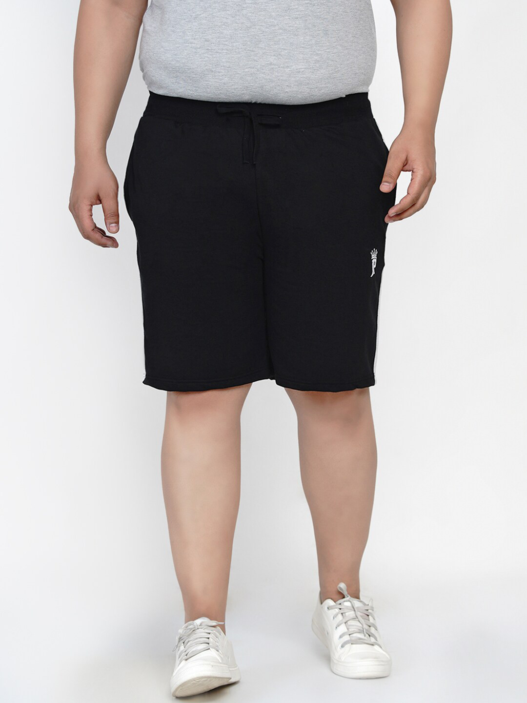 

John Pride Men Black Solid Cotton Lounge Shorts