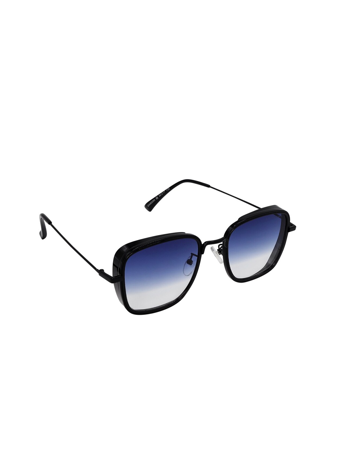 

GIORDANO Men Blue Lens & Black Square Sunglasses with UV Protected Lens GA90295C03