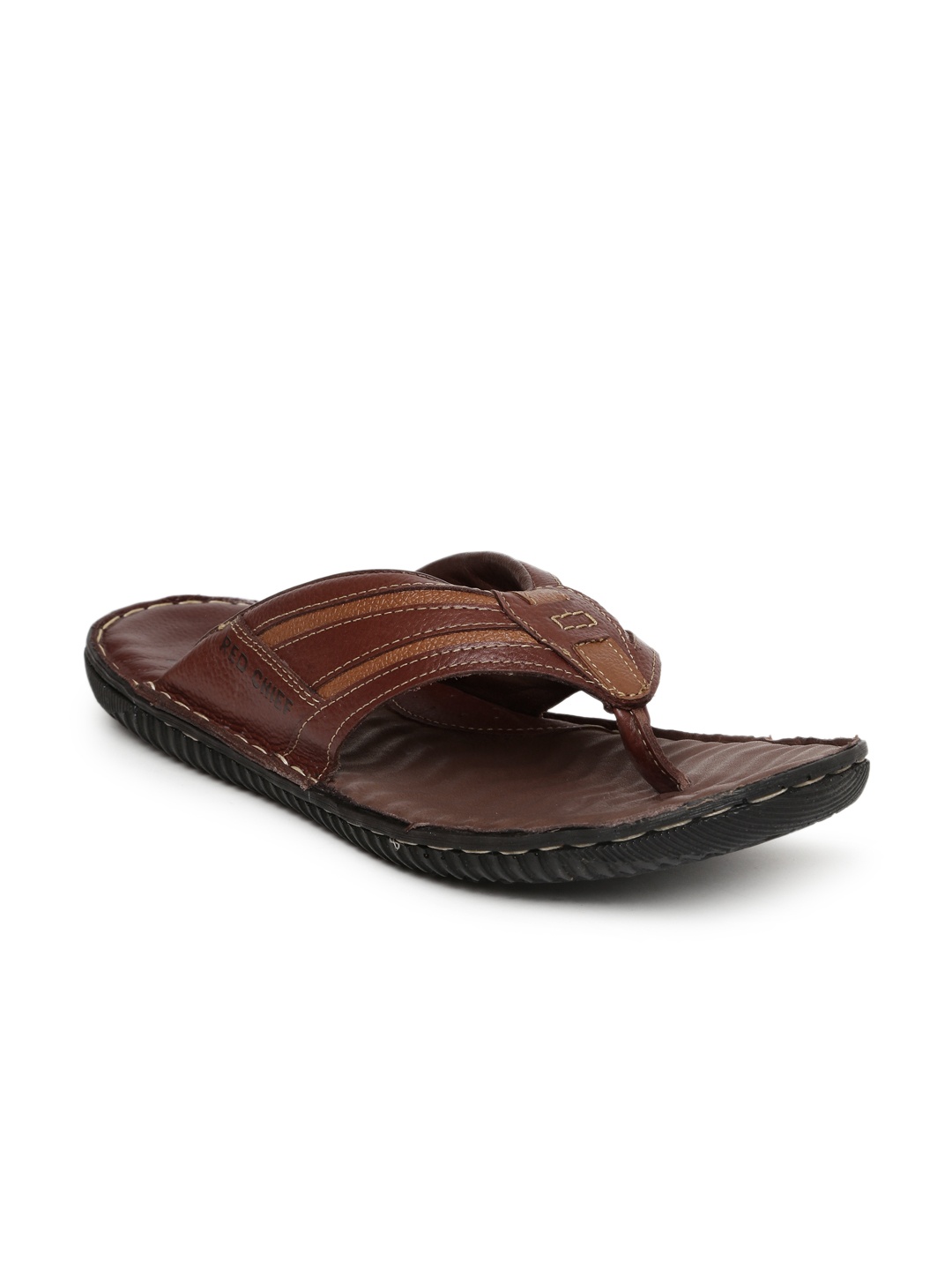 

Red Chief Men Brown Leather Sandals