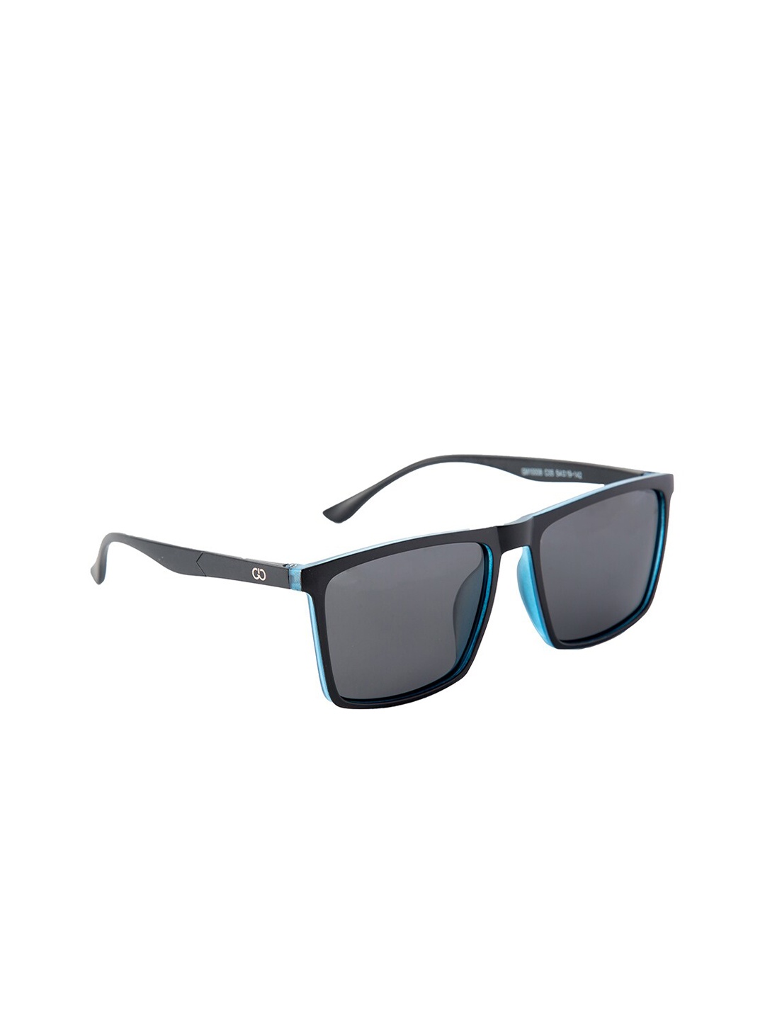 

GIO COLLECTION Men Grey Lens & Black Wayfarer Sunglasses with UV Protected Lens