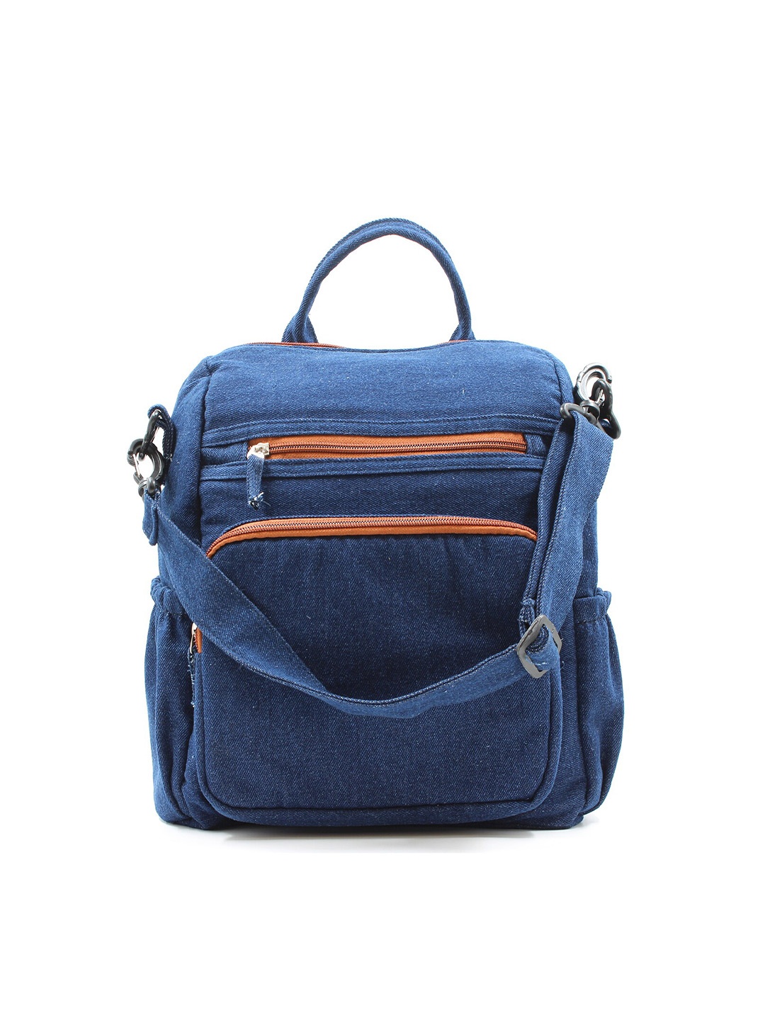 

The Purani Jeans Unisex Blue & Orange Backpacks