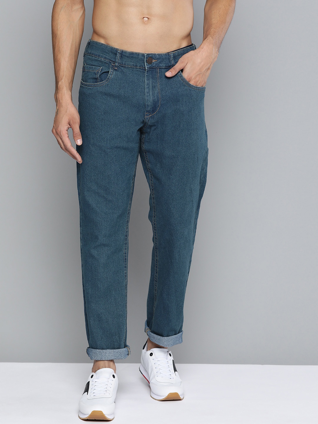 

HERE&NOW Men Navy Blue Slim Fit Stretchable Jeans