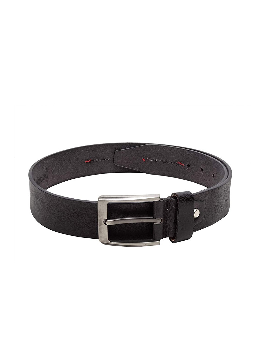 

Teakwood Leathers Men Black Textured Leather Belt